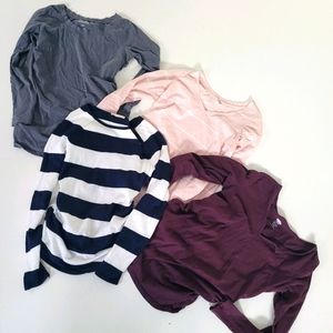 4 long-sleeved maternity tops